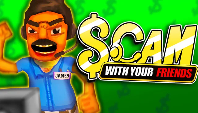 Official Scam With Your Friends promotional title artwork.